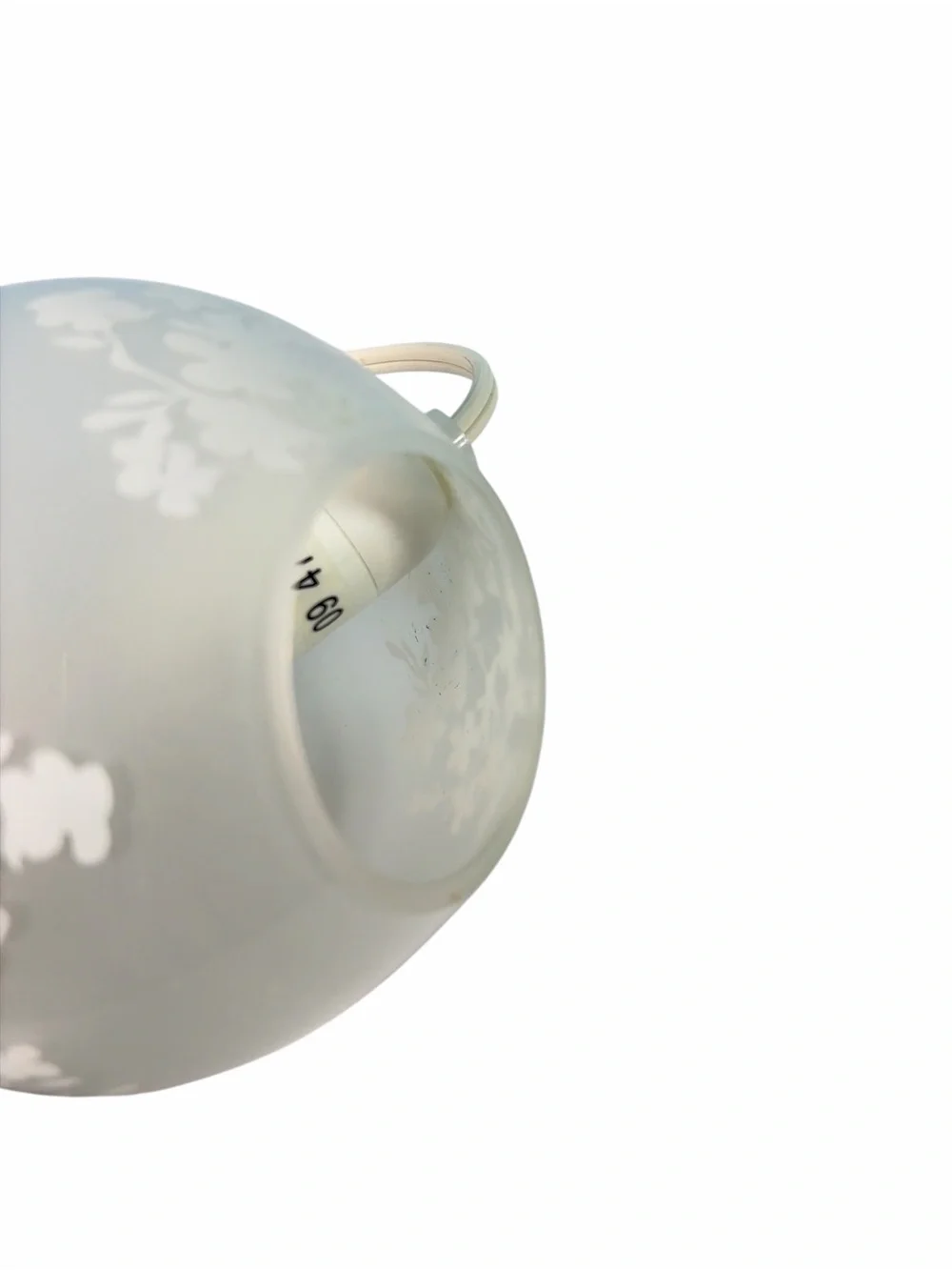 Ikea Classic Knubbig 6.75” X 7” Cherry Blossom Accent Table Lamp White